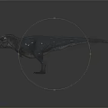 Detailed Realistic 3D Tyrannosaurus Rex Dinosaur Model Standing On Grey Background