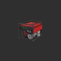 Red Industrial Generator With Black Metal Frame For Commercial Applications