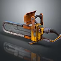 Industrial Style Lamp Combination With Chainsaw Inspired Design And Metal Structure 3d model