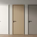 Modern Interior Swing Doors in White Wooden and Gray Colors for Home Design