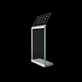 Standing Touchscreen Display With Modern Design And Digital Screen Interface 3d model