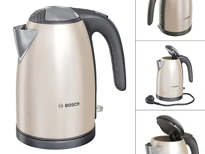 Bosch Modern Metallic Electric Kettle Fast Boiling Safe Design Home Kitchen Appliance 3d model