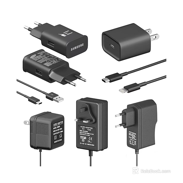 Modern Black Switch Panel With Multiple Sockets USB Ports And Sleek Design 3d model