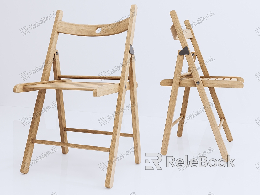 Camping Chair Outdoor Wooden Chair Foldable Backrest Chair Solid Wood Dining Chair Office Chair Bamboo Stool model