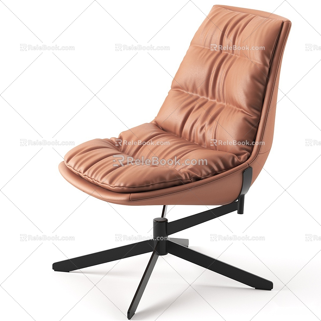 Modern Single Chair Casual Single Chair Leather Single Chair Living Room Casual Chair Single Person Sofa Casual Sofa 3d model