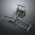 Heavy Duty Industrial Equipment with Metal Frame Mobile Wheels and Lifting Platform