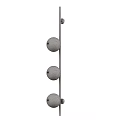 Modern Brass Wall Lamp With White Spherical Glass Shades For Home Decor