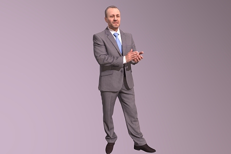 Business Men's Suit Men's Handsome Men 3d model