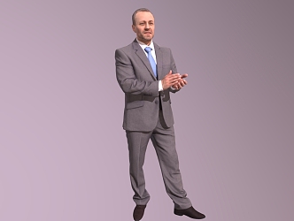 Business Men's Suit Men's Handsome Men 3d model