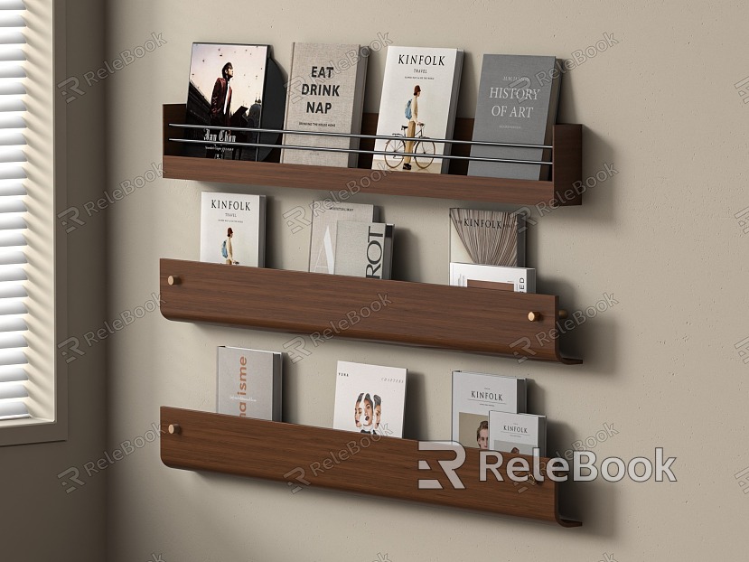 Middle Style Bookcase Bookshelf model