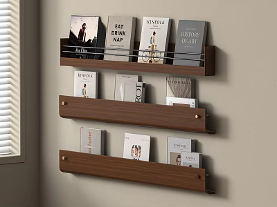 Middle Style Bookcase Bookshelf 3d model