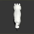 Low Poly 3D Character Model White Llama With Brown Accent Standing On Dark Reflective Background 3d model
