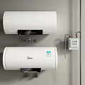 Two White Wall Mounted Electric Water Heaters For Daily Household Use