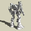 Detailed Mechanical Robot Design With Armored Joints And Mechanical Components 3d model