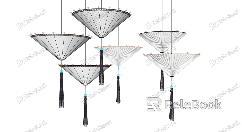 New Chinese Chandelier Tassel Umbrella Chandelier model