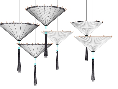 New Chinese Chandelier Tassel Umbrella Chandelier model