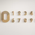 Golden Number Hanging Ornaments 0-9 Stylish Numerical Decorative Wall Decor for Home Decoration