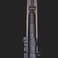 Vintage Bolt Action Rifle With Wooden Stock Metal Barrel And Scope Design