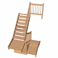 Wooden Staircase Design With Handrail And Steps For Home Interior