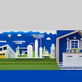 Yuexianhuo Event Stage With Blue Carpet Truss Structure Product Display And Lighting