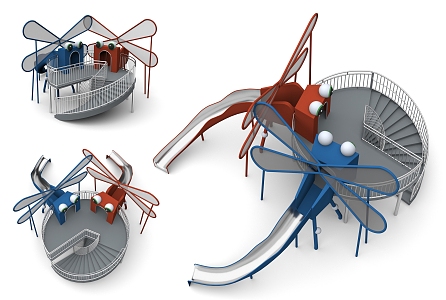 Dragonfly Slide Park Non-standard Features Expansion Park Crawl Amusement Park Children's Amusement Park Amusement Park 3d model