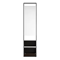Modern Full Length Floor Mirrors With Wooden And Black Frames And Storage Shelves