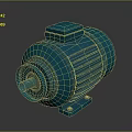 Blue Industrial Electric Motor With Durable Housing And Stable Base