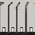 Modern Outdoor Lights With Black Metal Lamp Posts And Various Designs