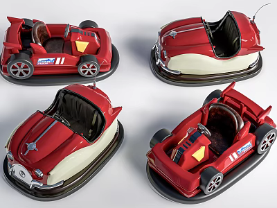 Modern bumper car baby car toy car 3d model
