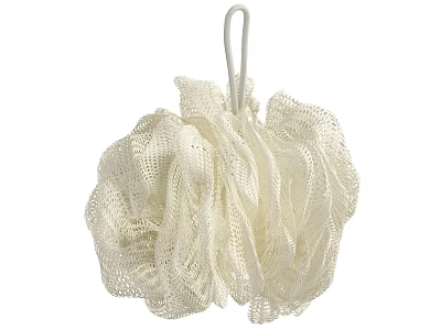 White Mesh Bath Loofah Sponge With Hanging Loop For Daily Use 3d model