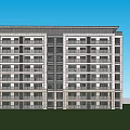 Modern Residential Building Simple Multi-storey Residence 3d model