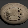 Carved Sculptural Pottery Jar With Lid Handles And Intricate Circular Patterns