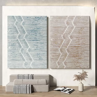 modern abstract painting abstract decorative painting 3d model