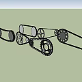 Various Mechanical Transmission Parts With Chains Gears And Pulleys