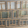 Modern new Chinese style window combination window glass window floor-to-ceiling window balcony window wooden window Chinese style carved window casement window door and window 3d model