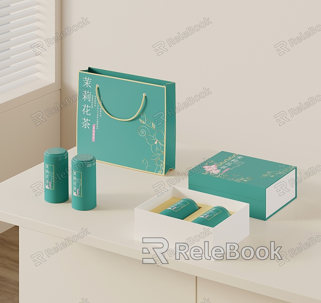 Modern Festival Supplies Mid-Autumn Festival Gift Box Tea Gift Box model