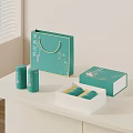 Green Tea Gift Set Decoration Ornament Combination With Gift Bag Tea Cans And Open Box
