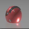 Red Racing Helmet With Modern Design Transparent Visor And Sleek Surface 3d model