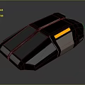 Modern Black Device With Blue Panels Yellow Stripe And Geometric Design