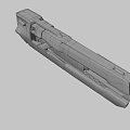 Futuristic Sci Fi Weapon With Metallic Body Blue Illumination Modular Design And Advanced Features