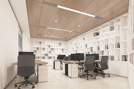 Modern Community Service Center Community Workstation 3d model