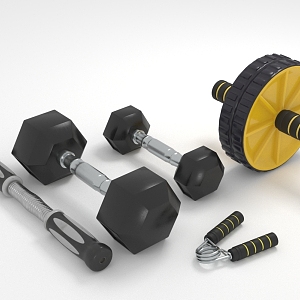 Fitness Equipment Dumbbell Grip Abdominal Wheel Sports Equipment Sports Equipment 3d model