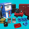 Efficient Display Shelves for Tool Storage with Cabinets Toolboxes Parts Bins and Tires