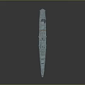 3D Model Of Naval Warship With Detailed Deck Superstructure And Antennas