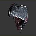 Professional Baseball Glove With Blue Red Design Braided Texture And Stitching Details