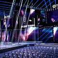 Grand Variety Show Stage With Lights And Screens