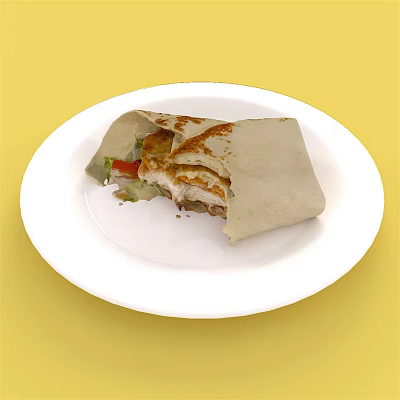 Modern Food Bread 3d model