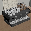 Modern Coffee Machine Coffee Bean Coffee Cup Coffee 3d model