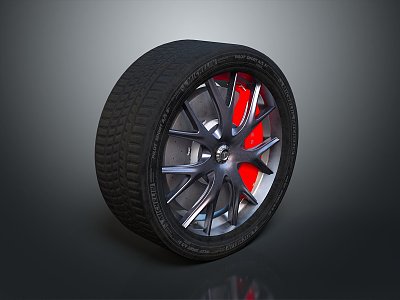 Tire tire wheel hub Volkswagen wheel hub Volkswagen tire new tire car outer tire car wheel hub 3d model