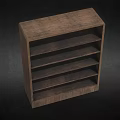 Wooden Open Cabinet With Multiple Shelves For Modern Storage Solutions